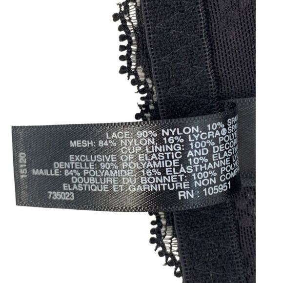 Natori Lace Racerback Underwire Bra 34DD Black Lace Front close - Picture 5 of 5